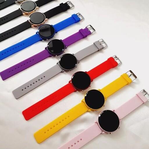 ساعت مچی ساعت دخترانه بند سلیکونی رنگی اپل واچ دیجیتالیپسرانه